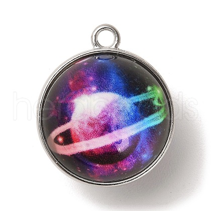 Galaxy Theme Luminous Glass Ball Pendants GLAA-D021-01P-09-1