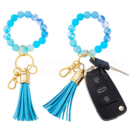 Acrylic Beads Keychain KEYC-PH01534-1