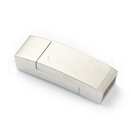 Tarnish Resistant 316 Surgical Stainless Steel Magnetic Clasps with Glue-in Ends STAS-G241-17P-1