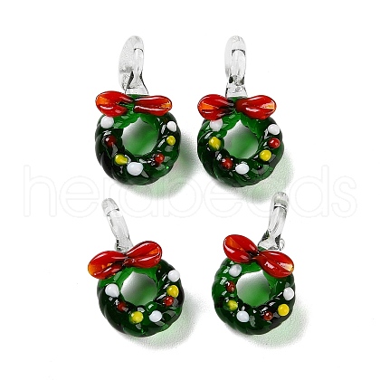 Christmas Series Handmade Lampwork Pendants LAMP-S198-01A-1