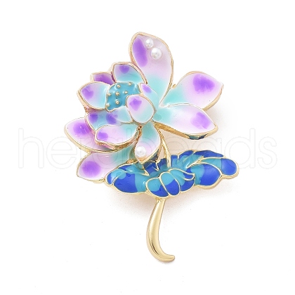 Lotus Enamel Pins JEWB-E041-10G-01-1
