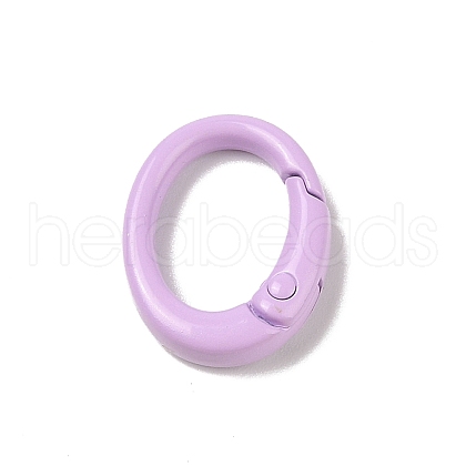 Spray Painted Alloy Spring Gate Rings AJEW-C035-01B-1