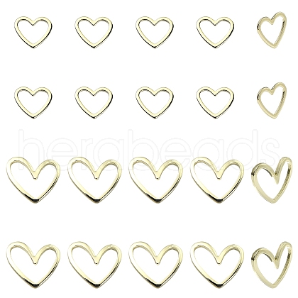 20Pcs 2 Styles Brass Linking Rings KK-YW0002-31-1
