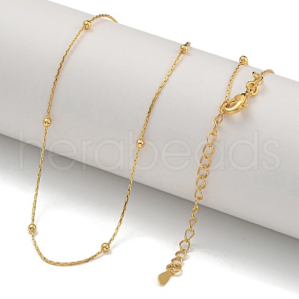 Brass Cardano Chain Necklaces for Women NJEW-U011-04G-1
