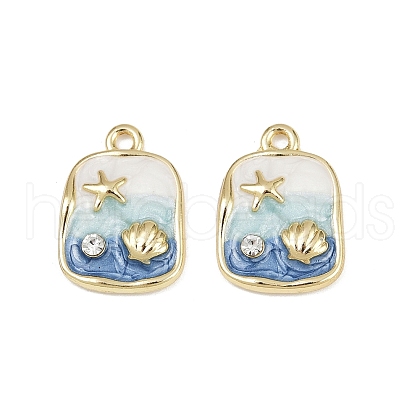 Alloy Rhinestone Pendants PALLOY-P311-02G-1
