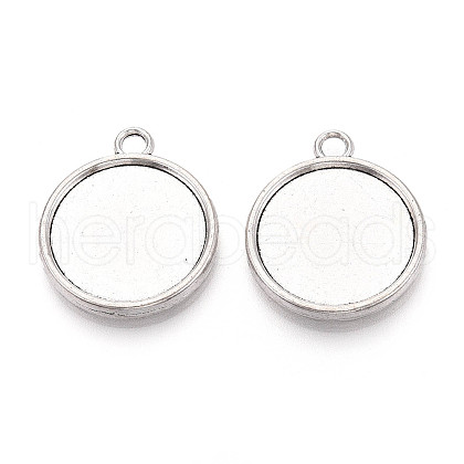Tibetan Style Alloy Pendants Cabochon Settings PALLOY-N178-12AS-E-1