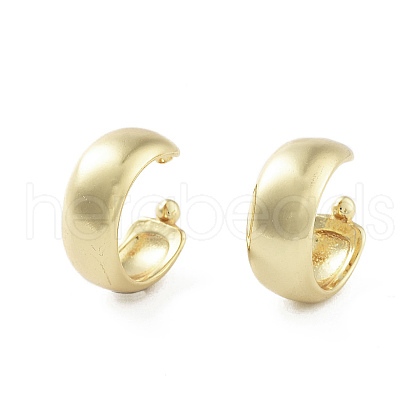 Plain Brass Flat Cuff Earrings EJEW-Q811-40G-1