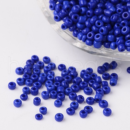 8/0 Opaque Colours Round Glass Seed Beads X-SEED-A010-3mm-48-1