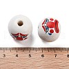 Printed Wood European Beads WOOD-G022-06J-2