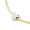 Light Gold Brass Braided Bead Bracelet BJEW-JB09737-01-4