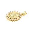 Brass Micro Pave Cubic Zirconia Pendants KK-S507-06G-2