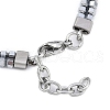 Synthetic Non-magnetic Hematite Beaded Bracelets BJEW-S156-04P-B-3