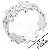 Tarnish Resistant Stainless Steel Petal Couple Rings EM5780-1-1