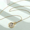 Brass Twelve Constellations Tarot Pendant Necklaces NJEW-Q006-01B-G-1