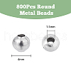 DICOSMETIC 304 Stainless Steel Round Seamed Beads STAS-DC0015-81A-2