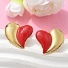 Heart 304 Stainless Steel Stud Earrings EJEW-A130-01G-03-4