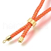 Braided Cotton Cord Slider Bracelet Making MAK-R001-01G-07-3