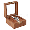 Square Wood Watch Storage Boxes CON-WH0089-36-1