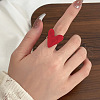 Heart Brass with Acrylic Finger Rings for Women FS-WG6A11D-01-1