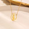 Mother's Day Stainless Steel Ppregnant Pendant Necklaces for Women KE6732-1-5