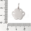 304 Stainless Steel Rhinestone Pendants STAS-M063-01P-3
