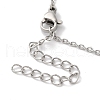 Non-Tarnish 304 Stainless Steel Cable Chain Bowknot Pendant Necklaces NJEW-Z041-03P-04-3