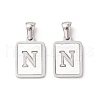 304 Stainless Steel Pave Shell Pendants STAS-G327-01P-N-1
