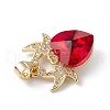 Real 18K Gold Plated Rack Plating Brass Micro Pave Cubic Zirconia Pendants KK-C015-03G-15-2