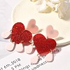 304 Stainless Steel Dangle Stud Earrings EJEW-M074-02G-1