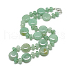 Natural Green Aventurine Beaded Necklaces NJEW-S393-18-1