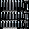   150 Sets 3 Styles Clear Glass Bottles MRMJ-PH0001-76-2