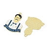 Father's Day Alloy Enamel Pendants ENAM-V001-03E-G-2