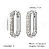 Elegant Stainless Steel Oval Hoop Earrings UE0817-6-1