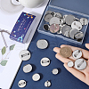 SUNNYCLUE 40Pcs 4 Size 304 Stainless Steel Brooch Cabochon Settings STAS-SC0007-63-3