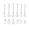 12Pcs 12 Styles Natural Freshwater Shell Big Pendants Set PALLOY-JF02079-1