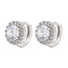 Rack Plating Flat Round Brass Hoop Earrings EJEW-N055-35P-RS-1