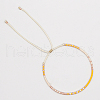 Glass Seed Braided Bead Bracelet CG0646-14-1