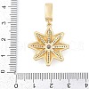 Brass Micro Pave Clear Cubic Zirconia Pendants KK-M307-02G-3