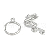 Brass Micro Pave Clear Cubic Zirconia Toggle Clasps KK-K391-06P-3