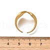 Bowknot 304 Stainless Steel Open Cuff Rings for Women RJEW-G339-05G-02-3