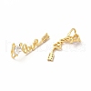 Rack Plating Brass Micro Pave Cubic Zirconia Stud Earrings for Women EJEW-H091-31G-2