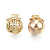 Brass Micro Pave Cubic Zirconia Charms KK-N231-239-2