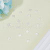 FIBLOOM 16Pcs 925 Sterling Silver Heart Chain Extender Drop STER-FI0001-04-5