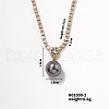 Mother's Day Jewellery Elegant Pearl Pendant with Shiny Diamond Chain Necklace Jewelry for Women TF6886-2-1