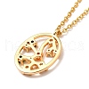 Colorful Cubic Zirconia Constellation Pendant Necklace NJEW-H166-01L-3
