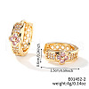 Exquisite Colorful Flower Earrings with Delicate Rhinestones and Elegant Design HE6787-2-1