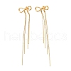 304 Stainless Steel Tassel Stud Earrings EJEW-F353-04G-4