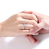 Rhodium Plated 925 Sterling Silver Micro Pave Cubic Zirconia Finger Rings for Women WGDE2BC-08-4