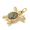 Brass Micro Pave Cubic Zirconia Pendants KK-B128-04G-2