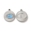 304 Stainless Steel Enamel Pendants STAS-Q001-29P-2